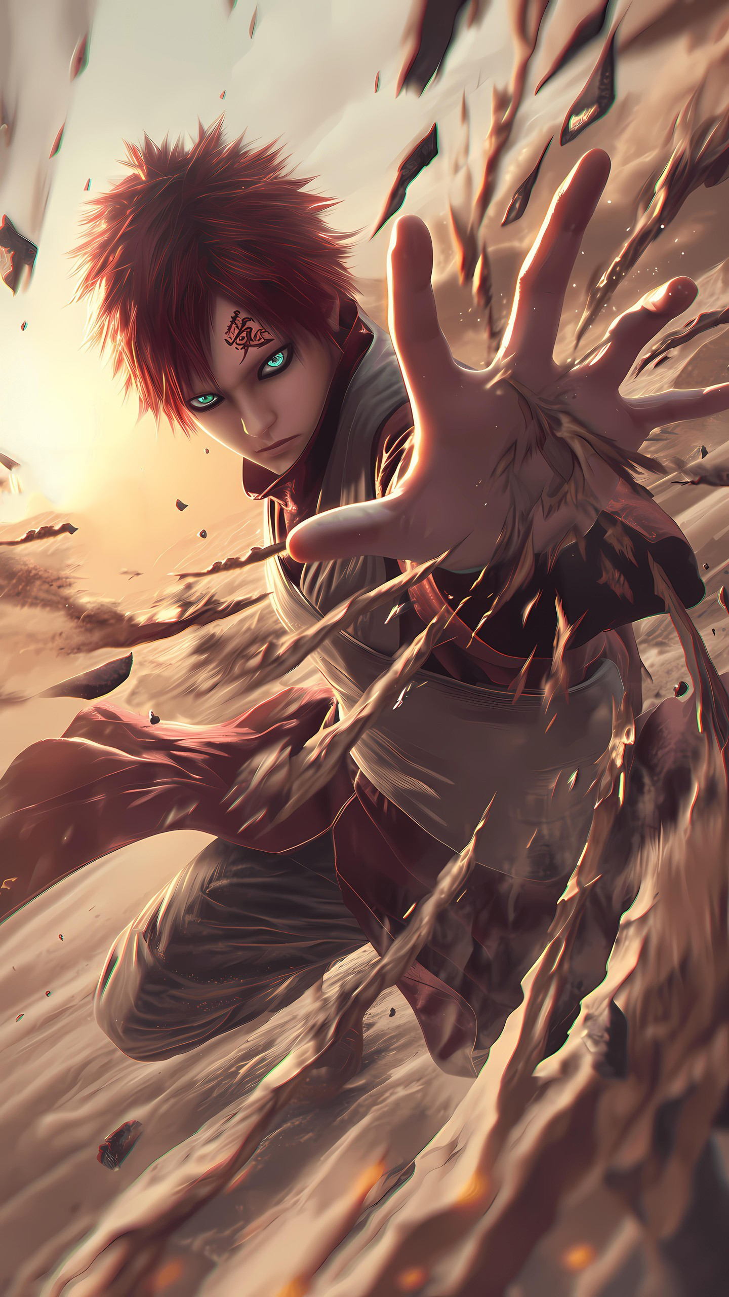Naruto Anime Wallpaper - Gaara 手机壁纸