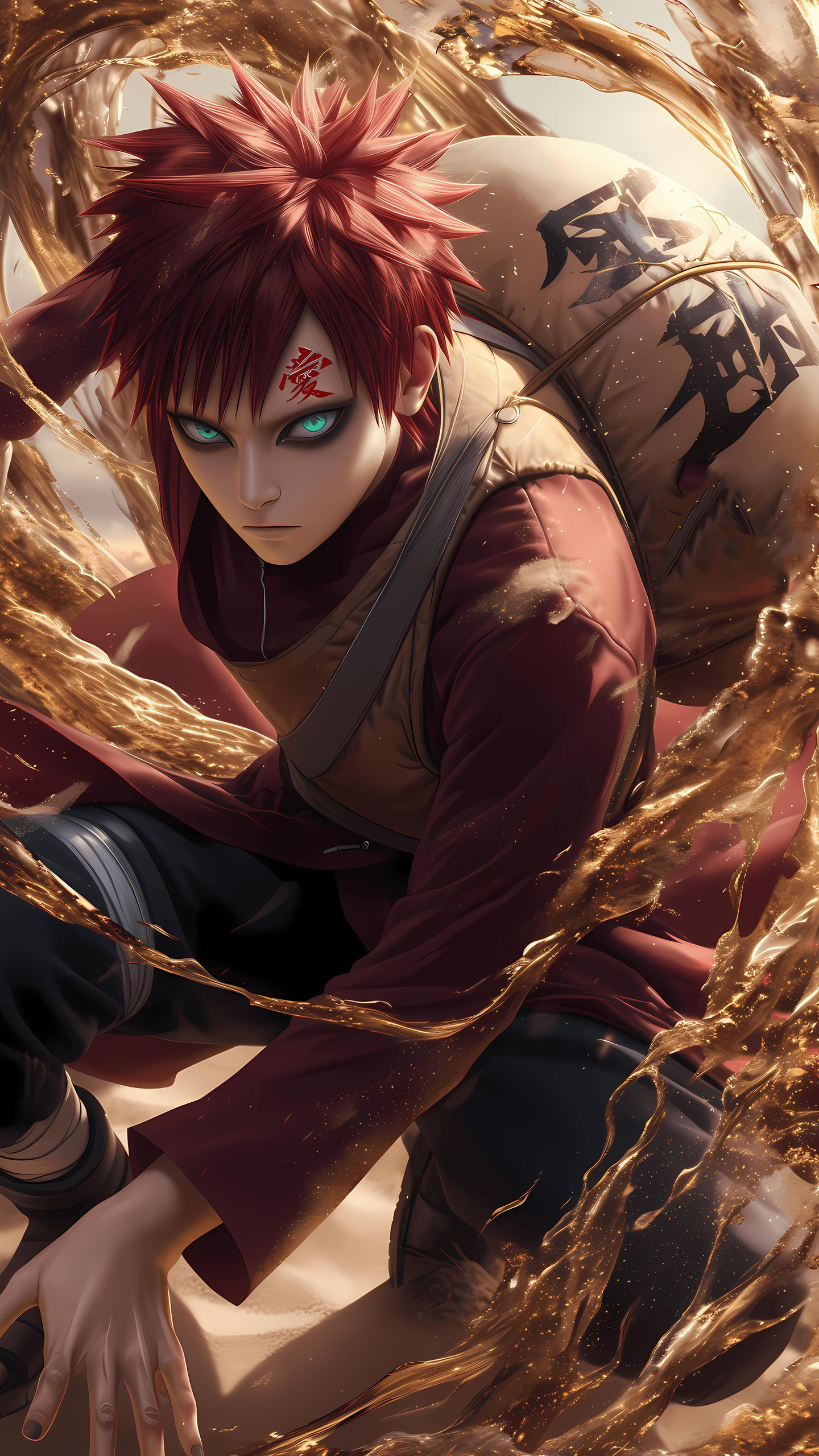Naruto Anime Wallpaper - Gaara 手机壁纸