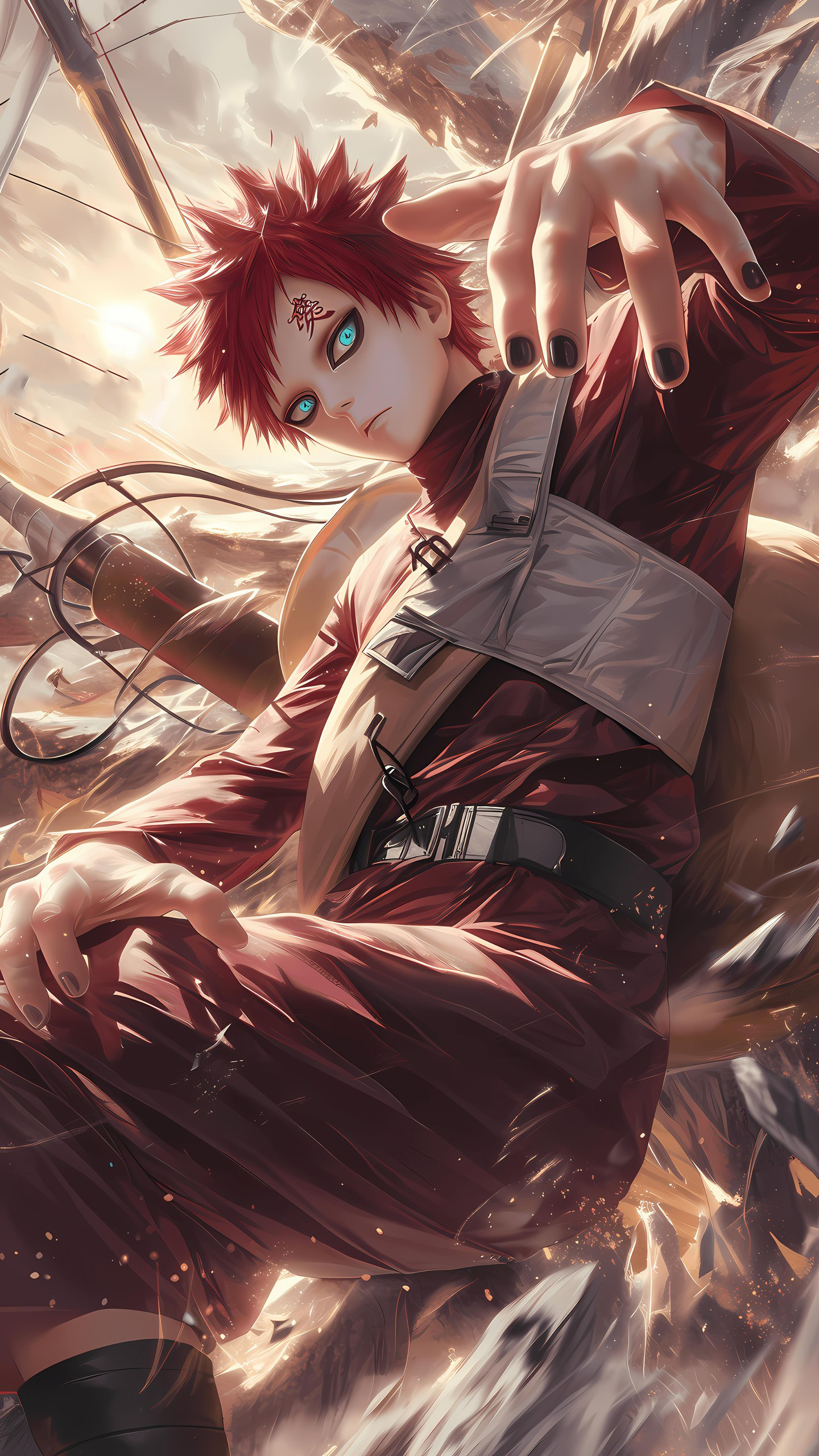 Naruto Anime Wallpaper - Gaara 手机壁纸