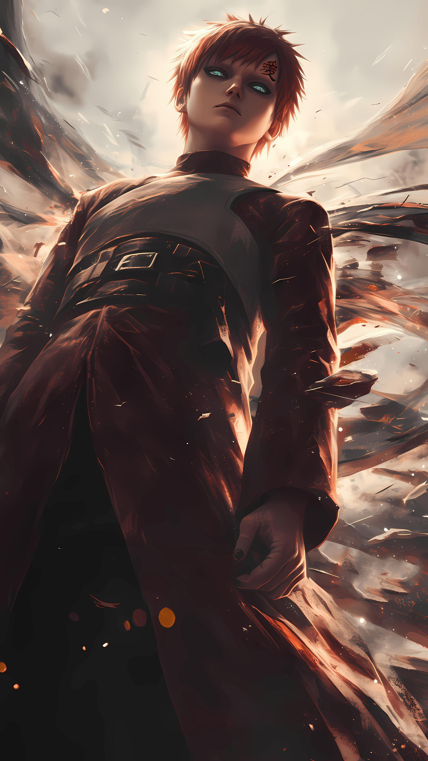 Naruto Anime Wallpaper - Gaara 手机壁纸