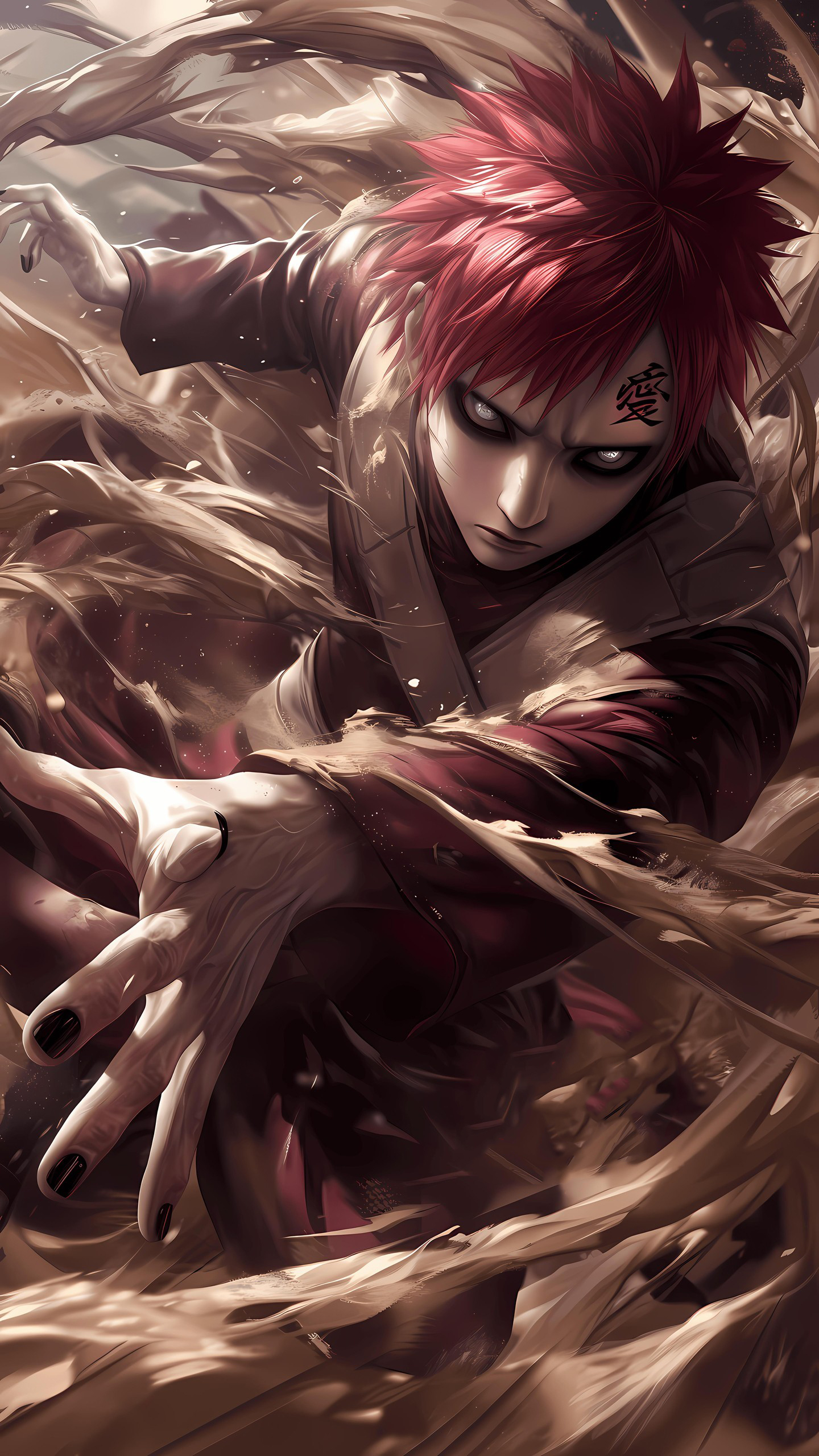 Naruto Anime Wallpaper - Gaara 手机壁纸
