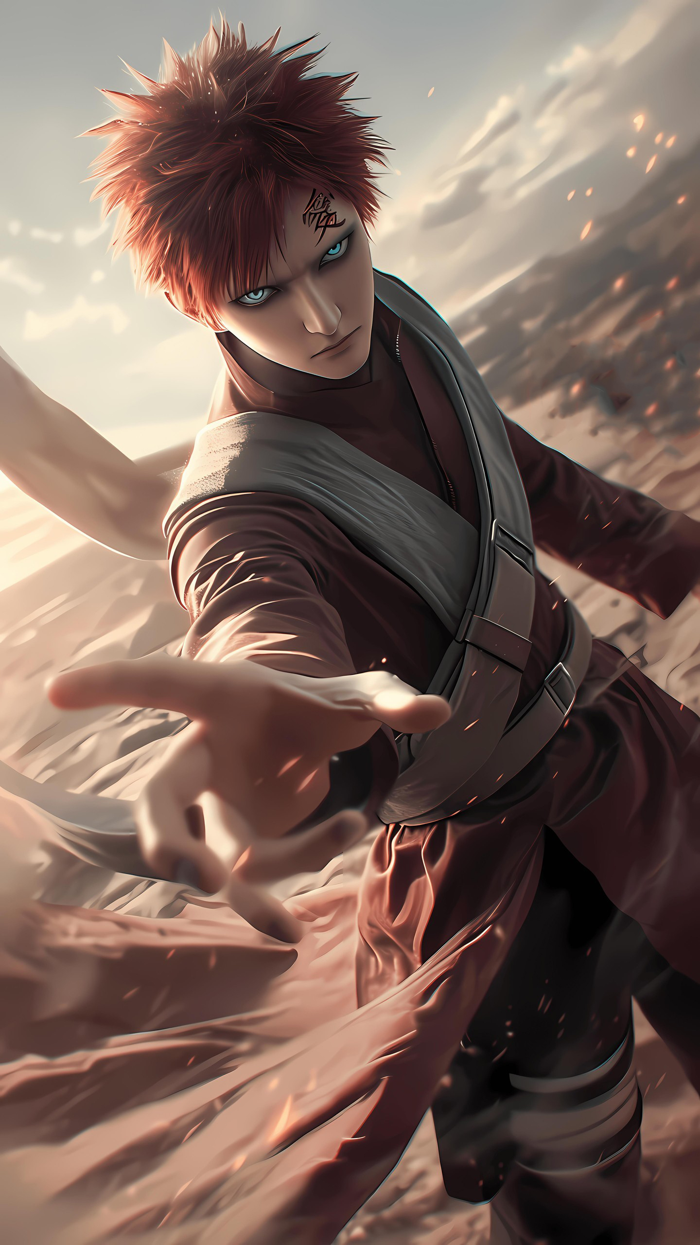 Naruto Anime Wallpaper - Gaara 手机壁纸