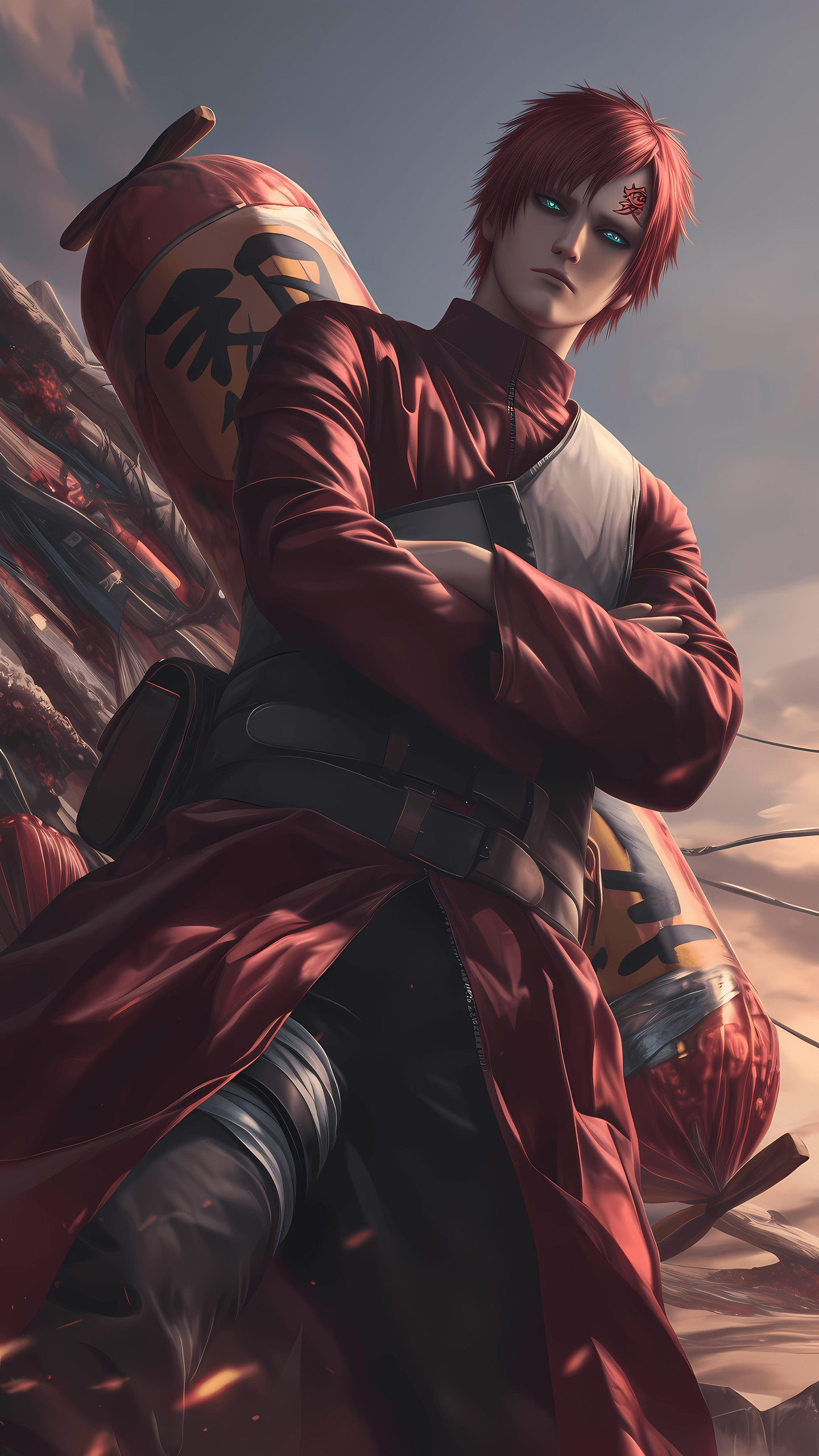 Naruto Anime Wallpaper - Gaara 手机壁纸