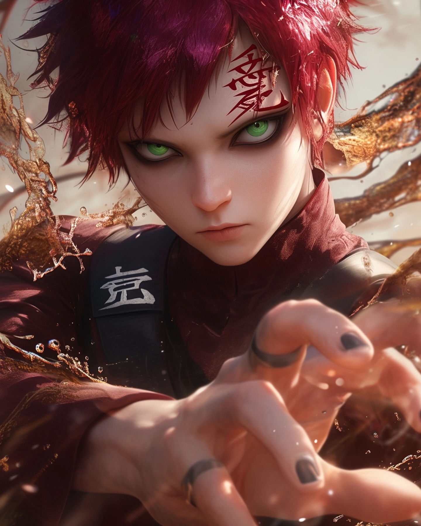 Naruto Anime Wallpaper - Gaara 手机壁纸