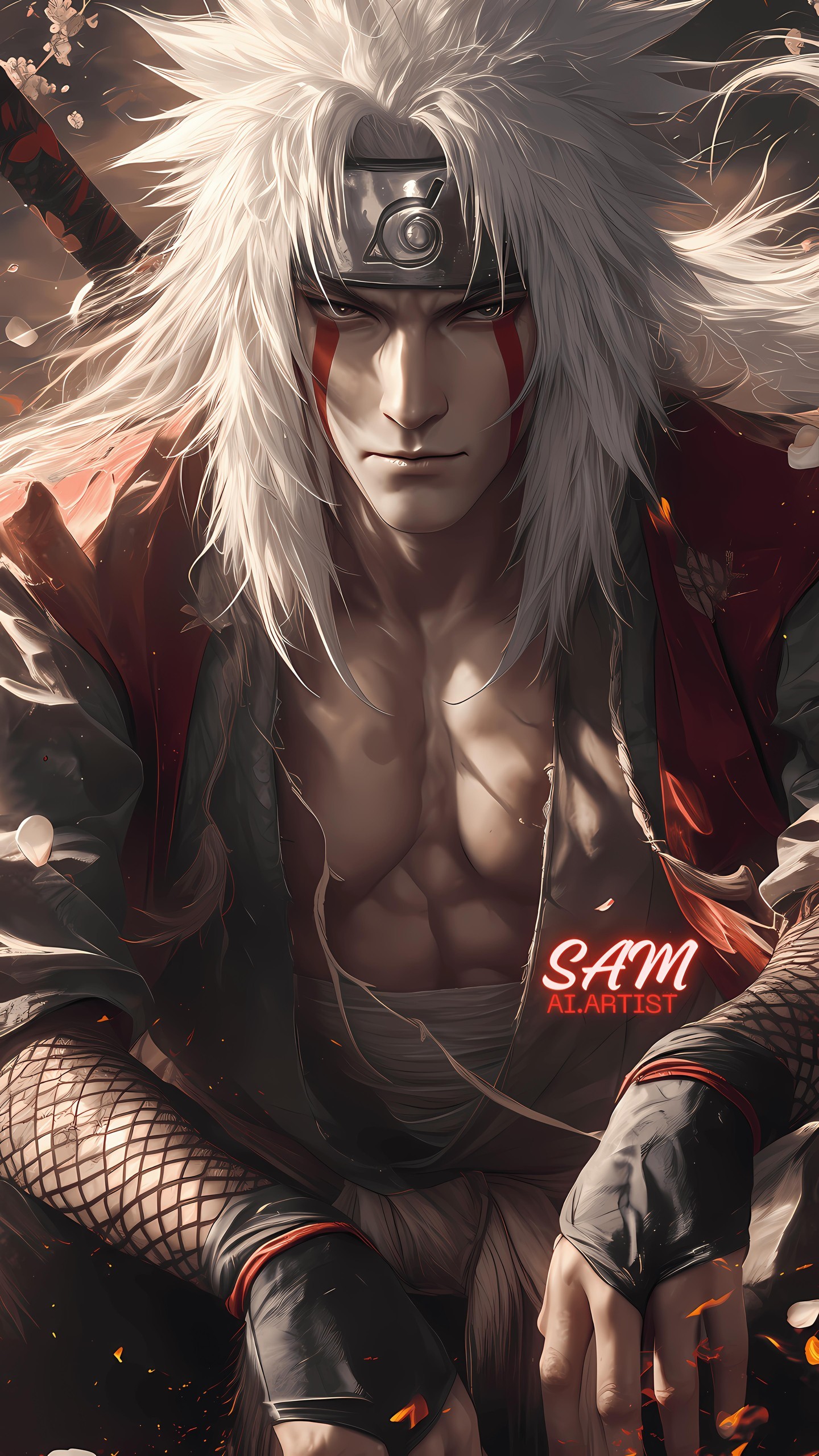 Naruto Anime Wallpaper - Jiraiya 手機桌布