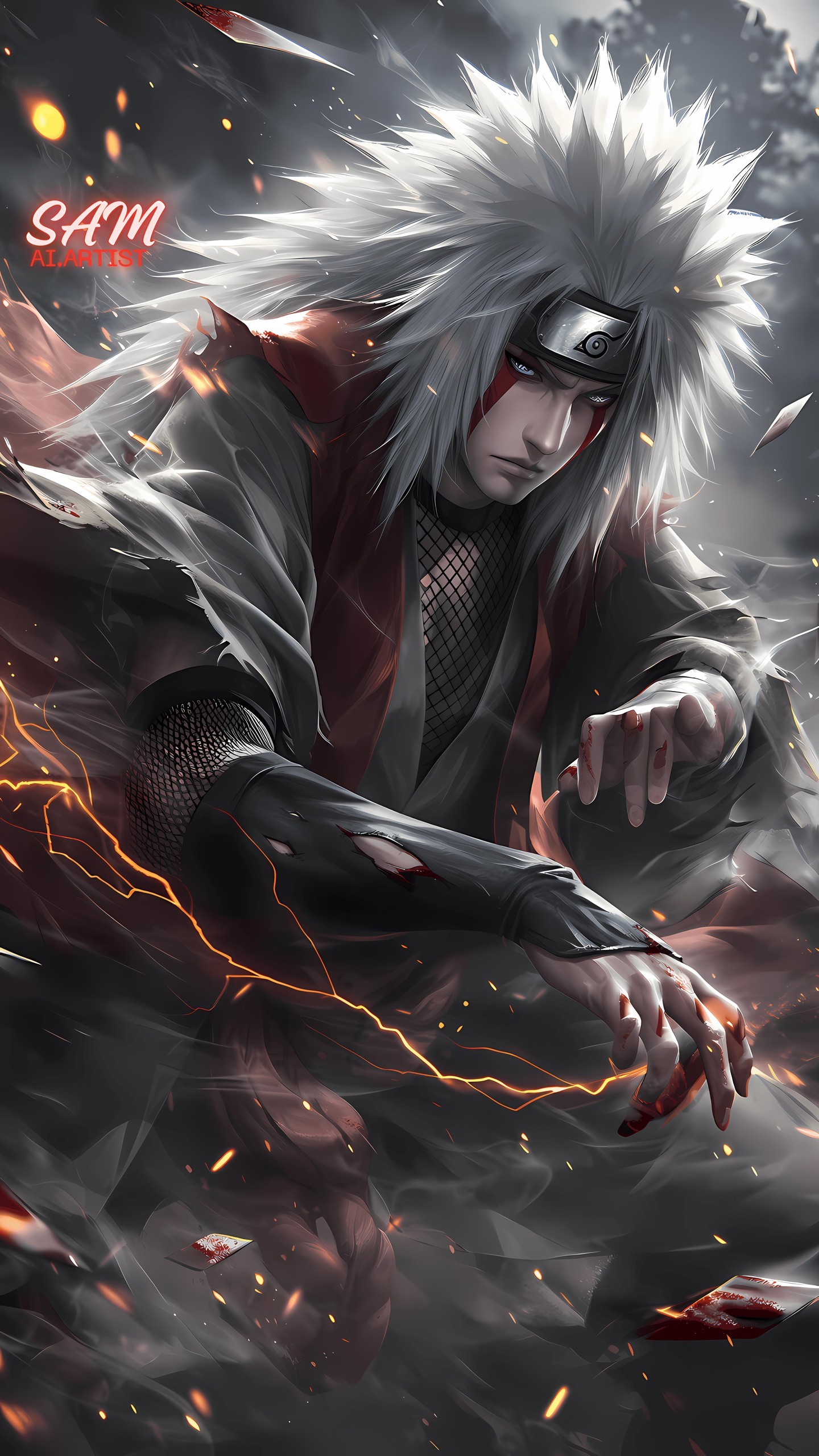 Naruto Anime Wallpaper - Jiraiya 手機桌布