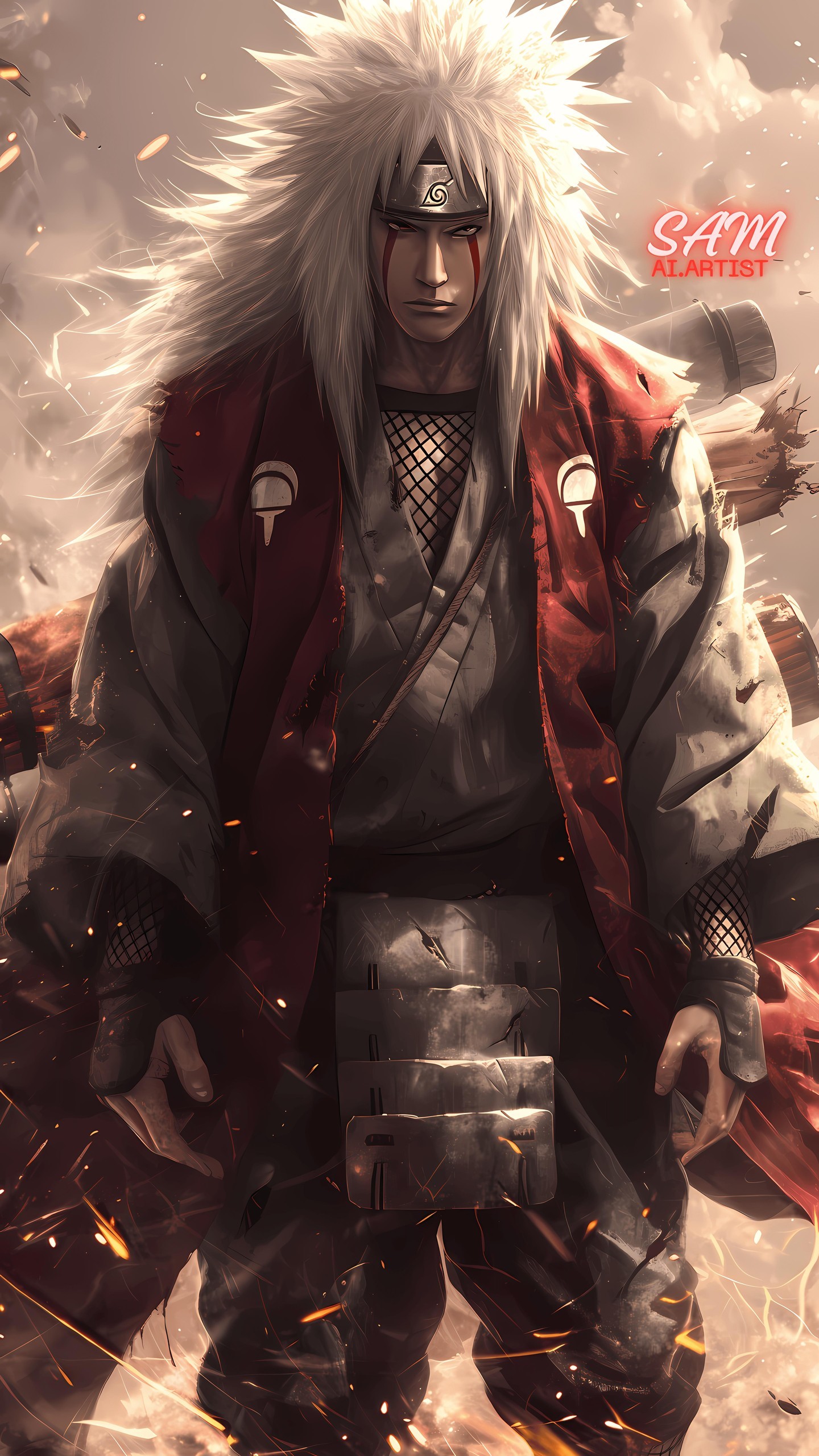 Naruto Anime Wallpaper - Jiraiya 手機桌布