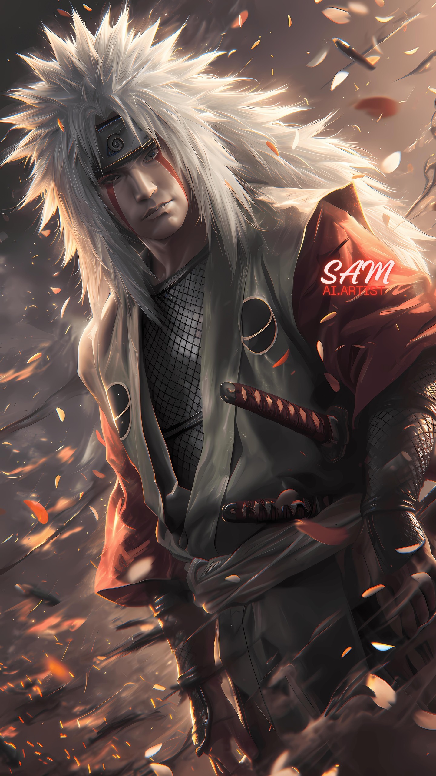 Naruto Anime Wallpaper - Jiraiya 手機桌布