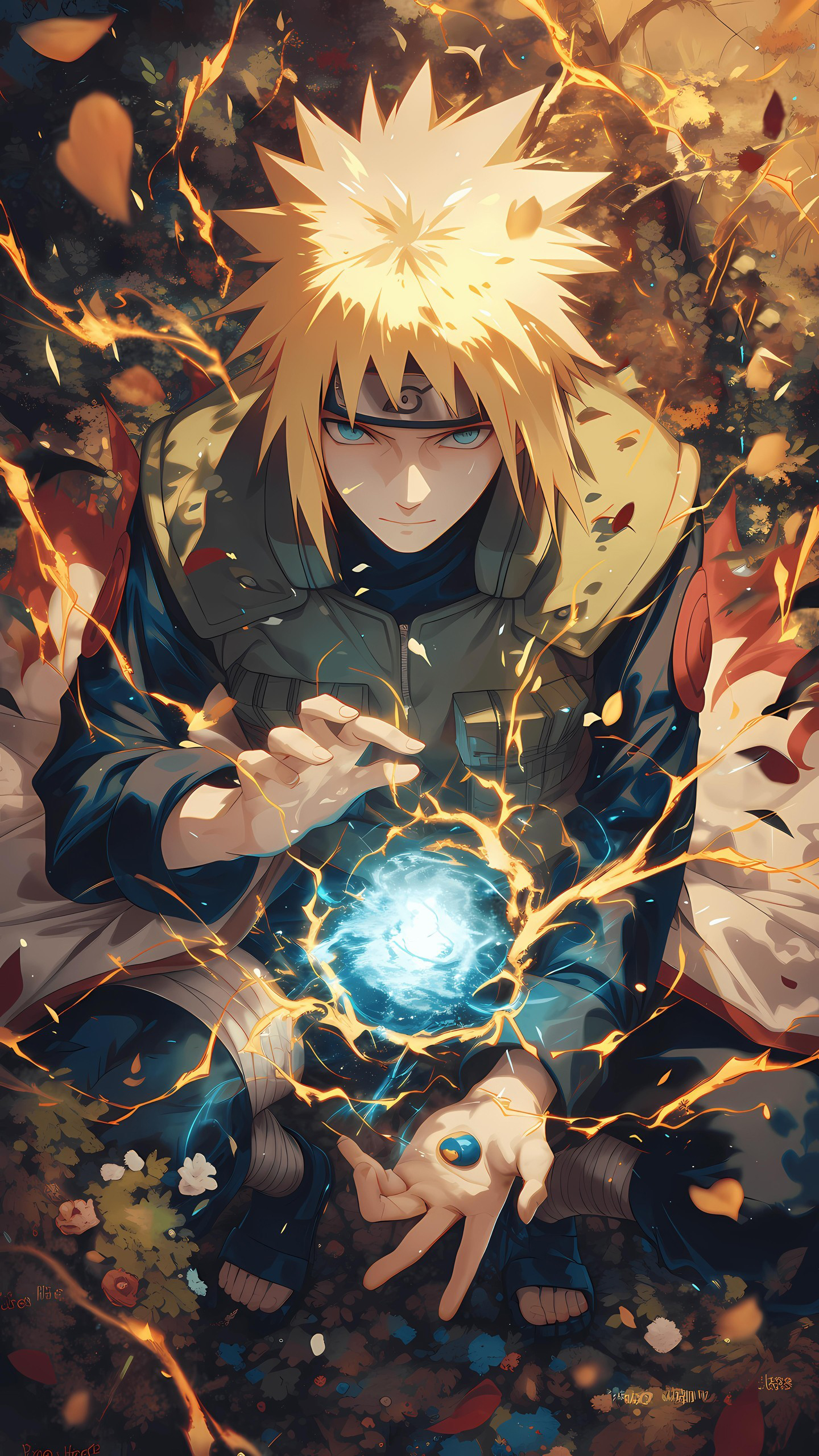 Naruto Anime Wallpaper - Minato Namikaze 手机壁纸