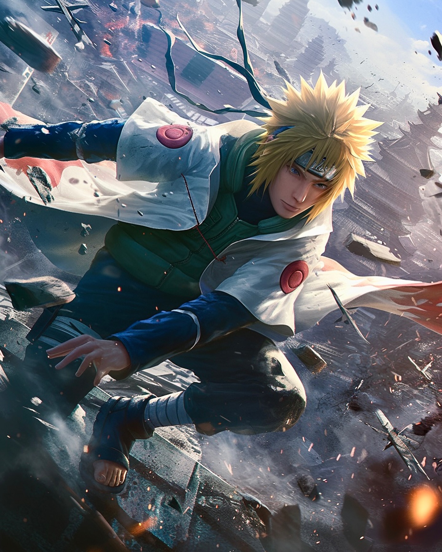 Naruto Anime Wallpaper - Minato Namikaze 手机壁纸