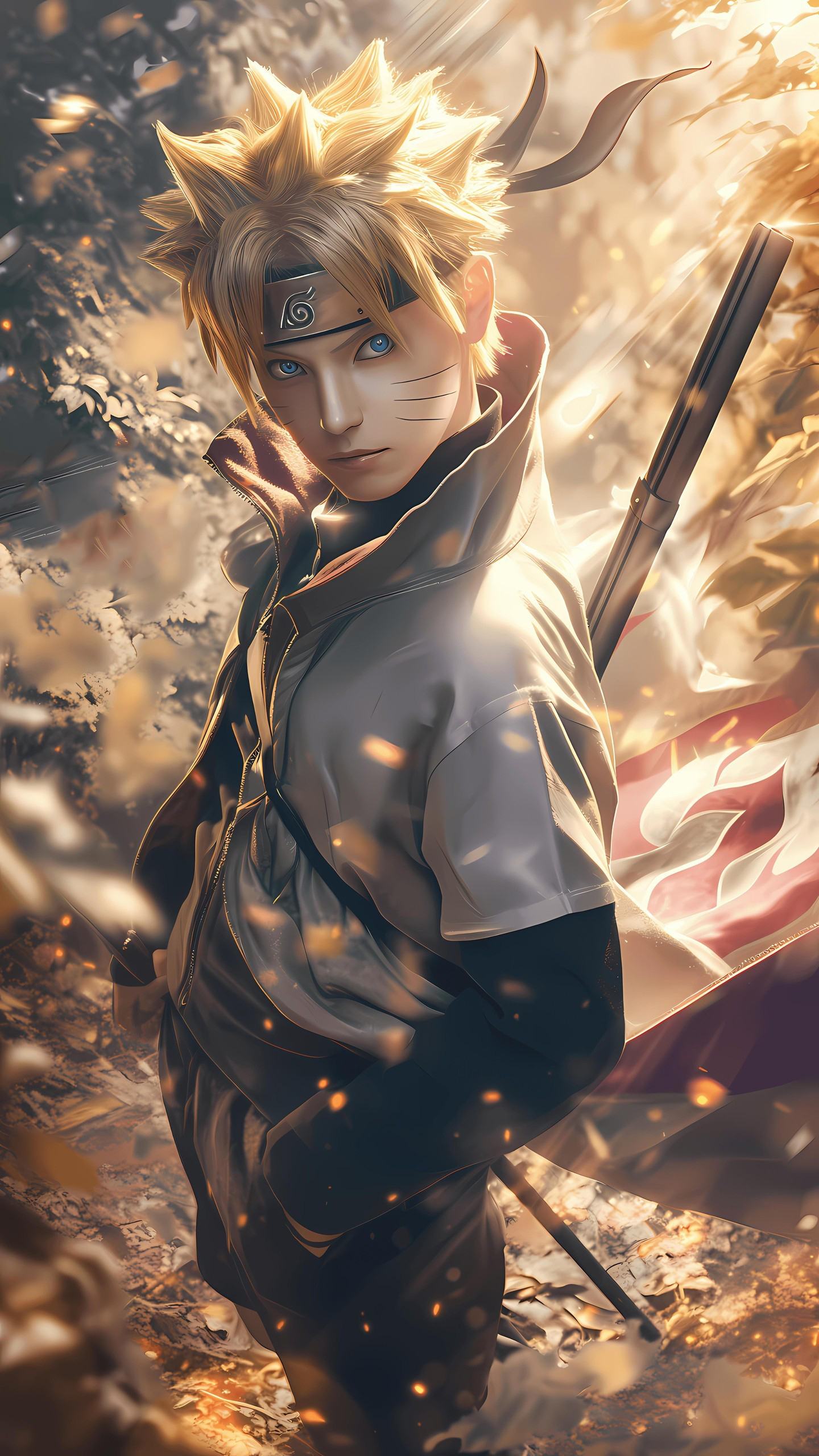 Naruto Anime Wallpaper - Minato Namikaze 手机壁纸