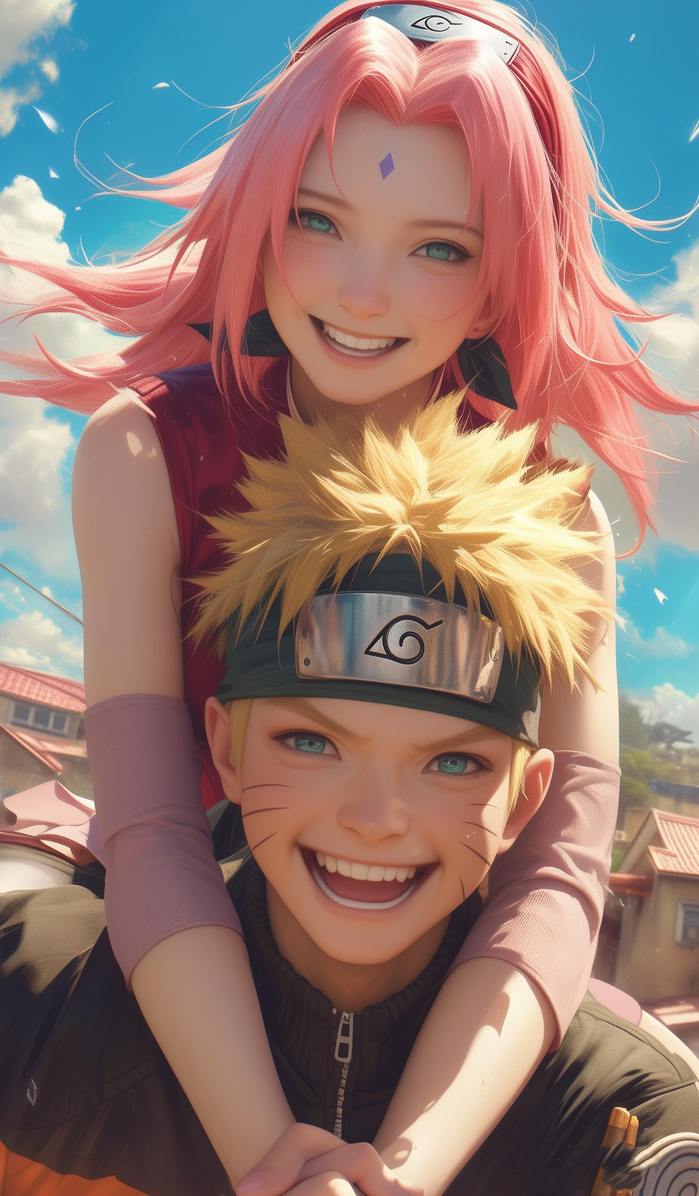 Naruto Anime Wallpaper - Naruto And Sakura mobile wallpaper
