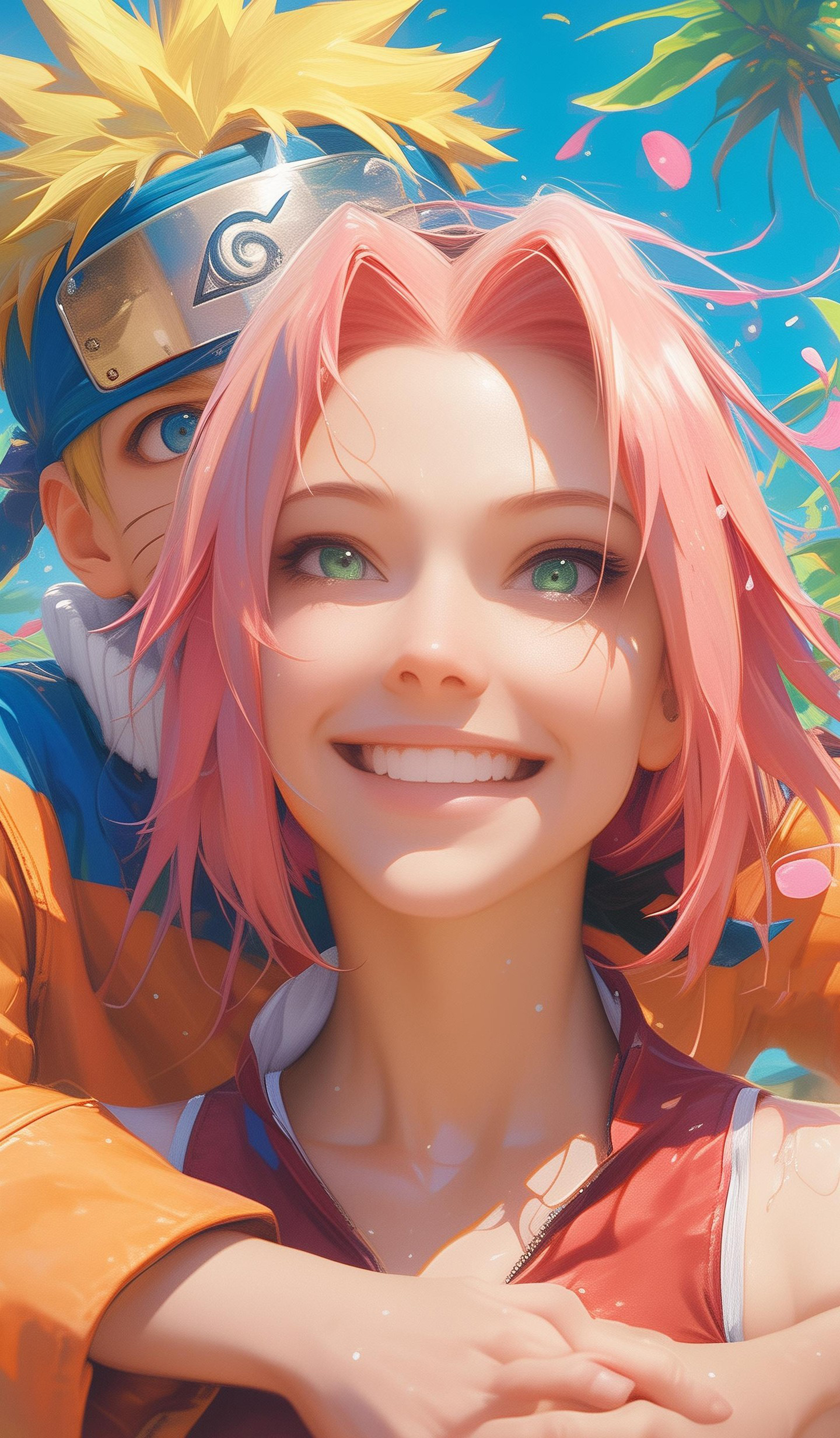 Naruto Anime Wallpaper - Naruto And Sakura mobile wallpaper