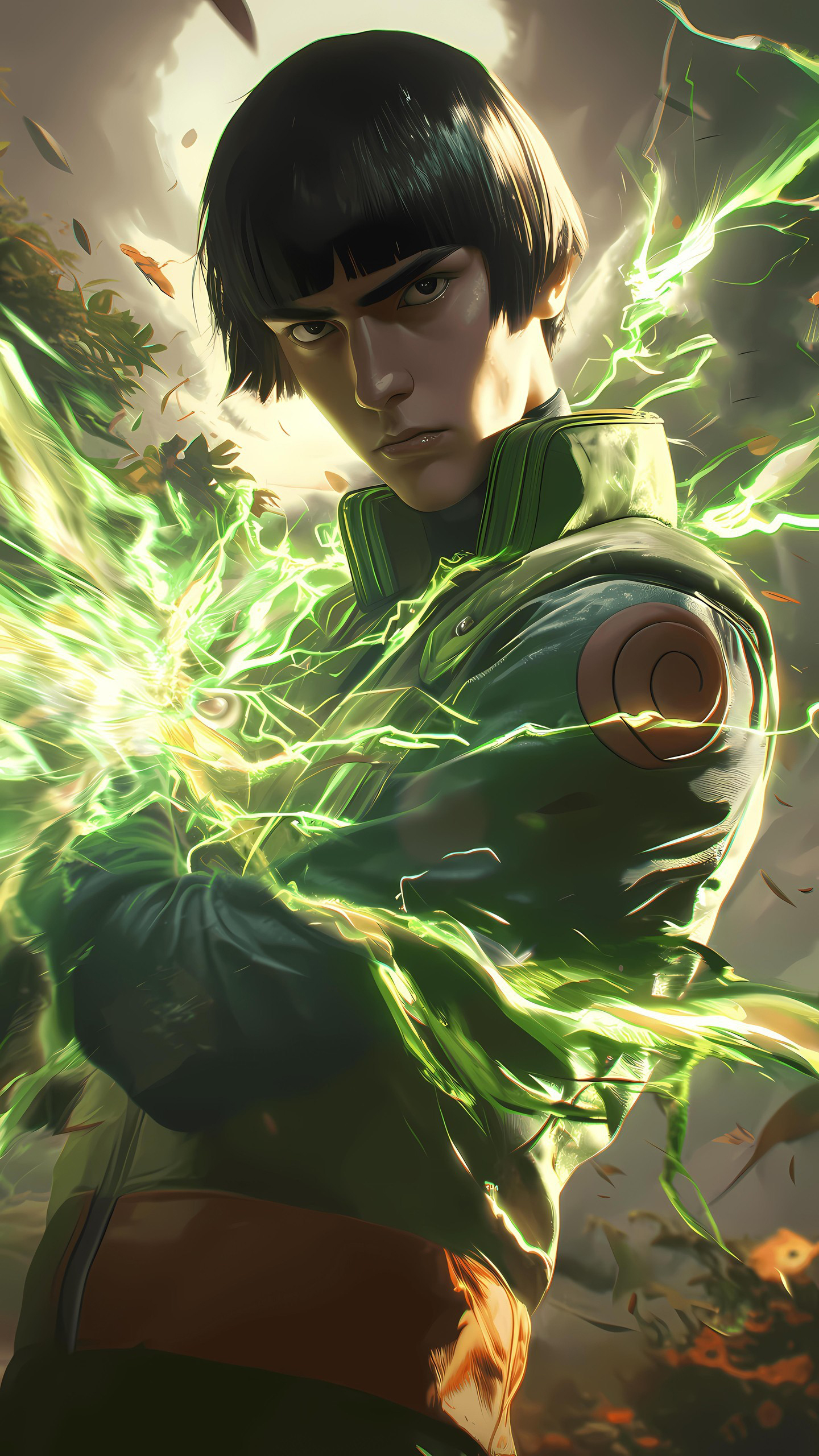 Naruto Anime Wallpaper - Rock Lee 手机壁纸