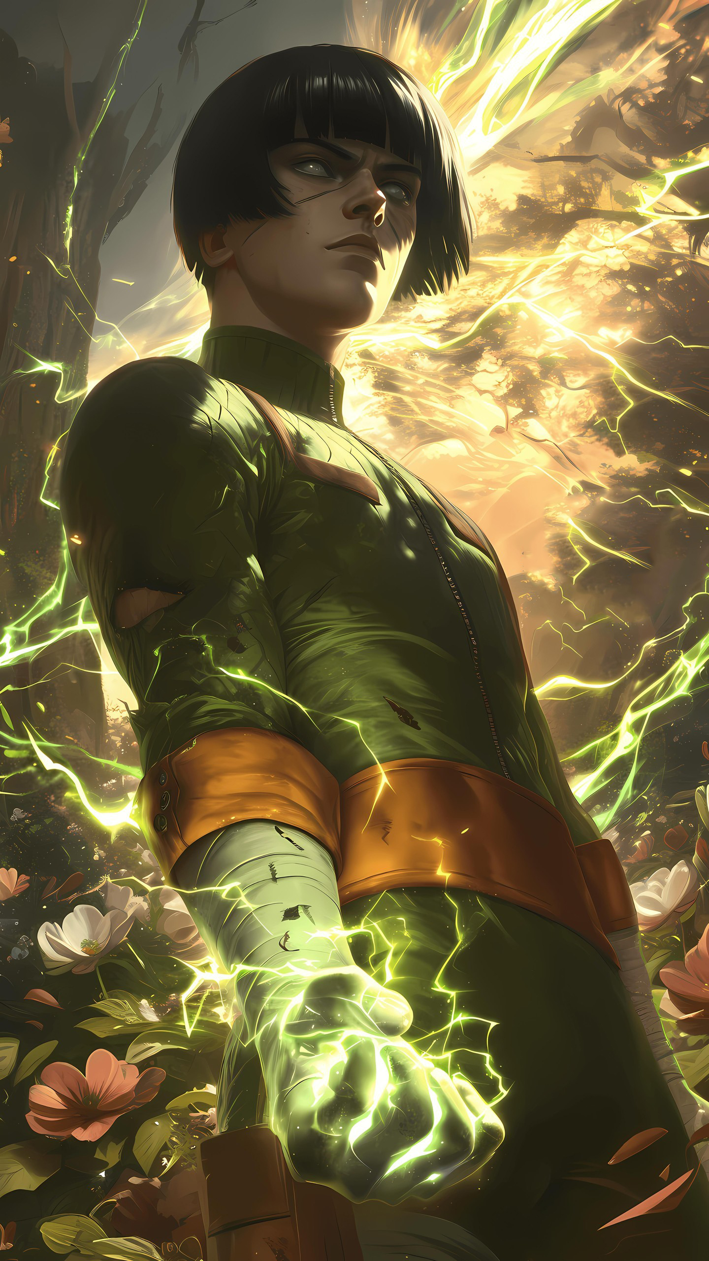 Naruto Anime Wallpaper - Rock Lee 手机壁纸