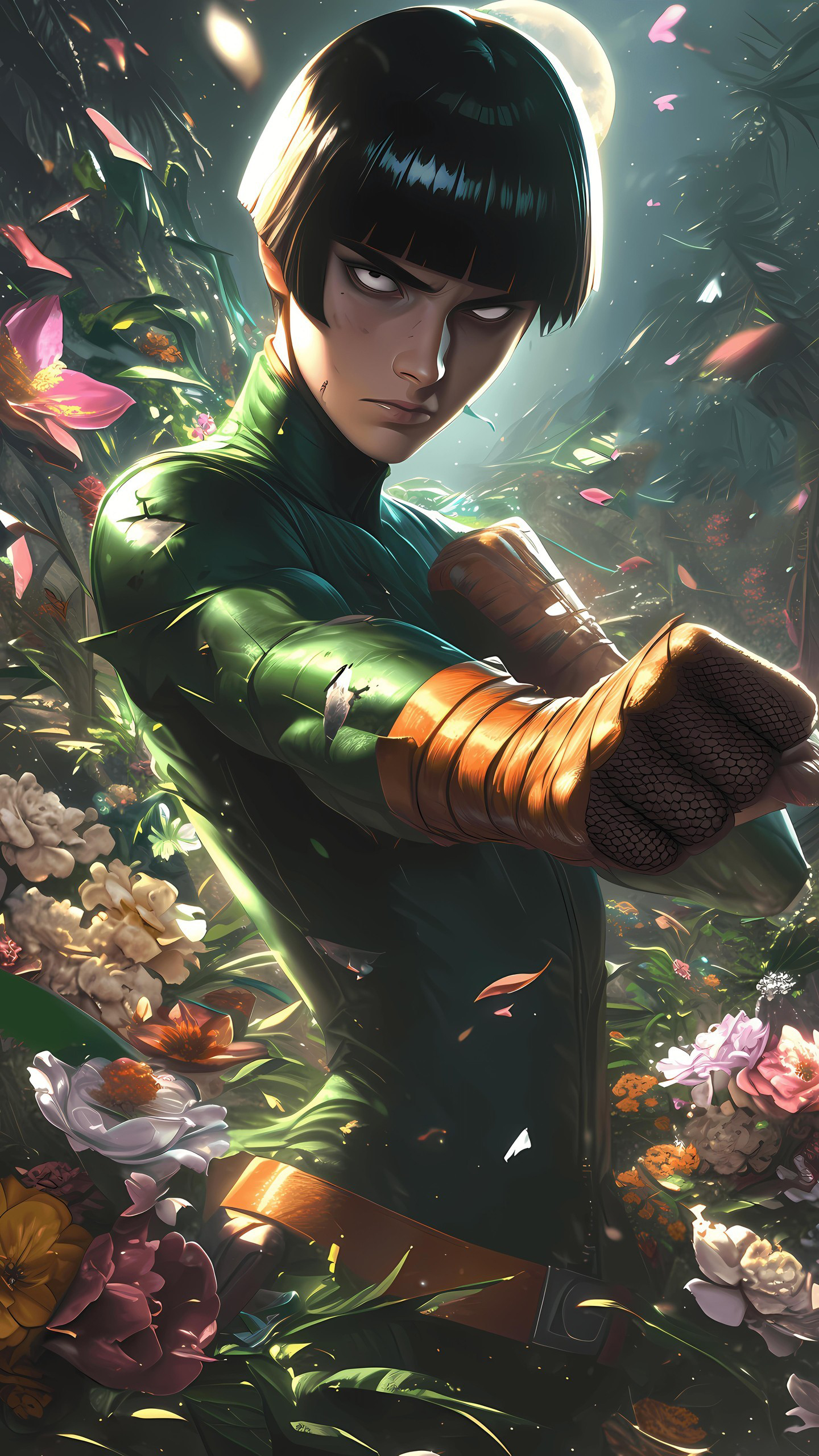 Naruto Anime Wallpaper - Rock Lee 手机壁纸