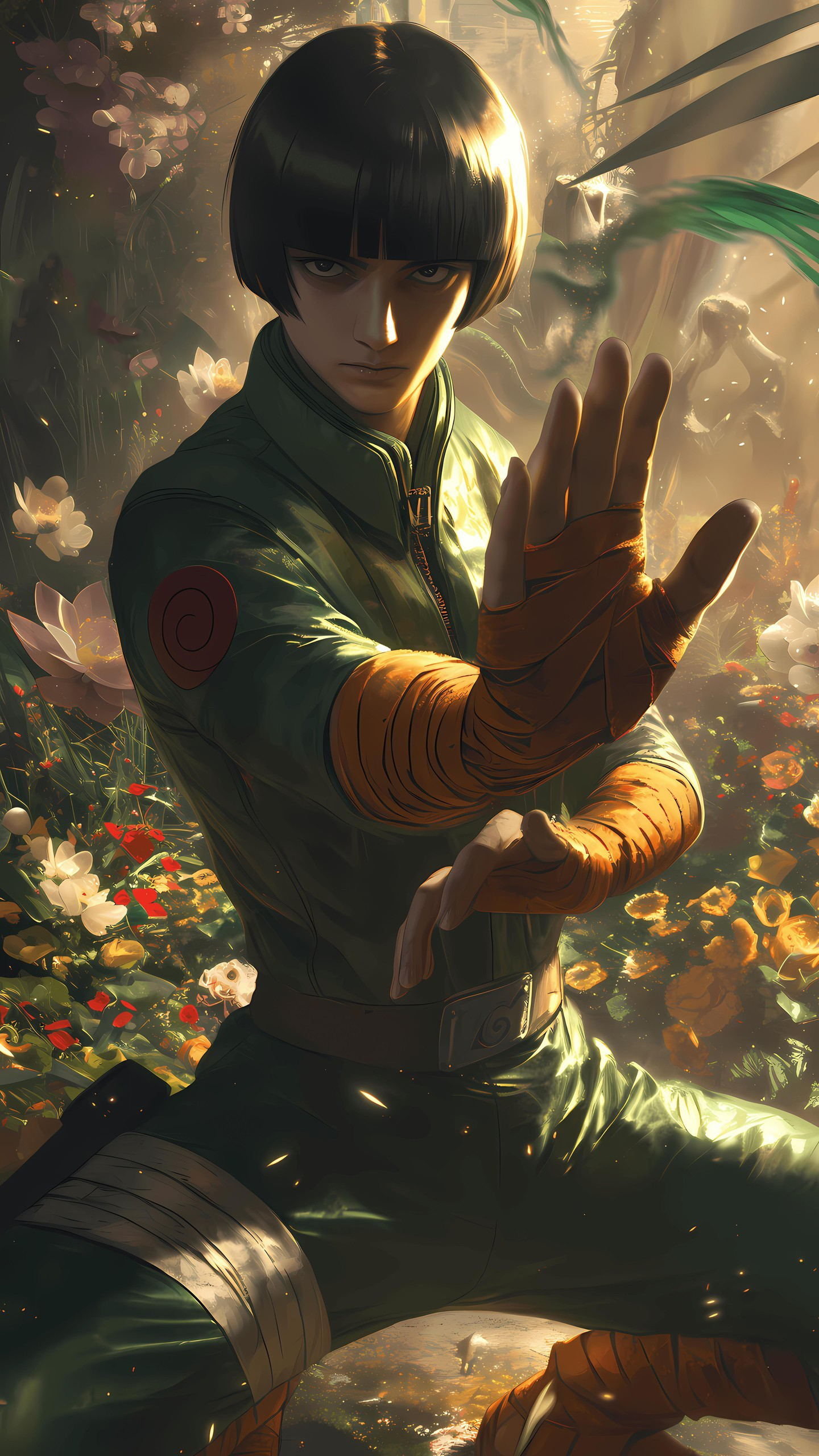 Naruto Anime Wallpaper - Rock Lee 手机壁纸