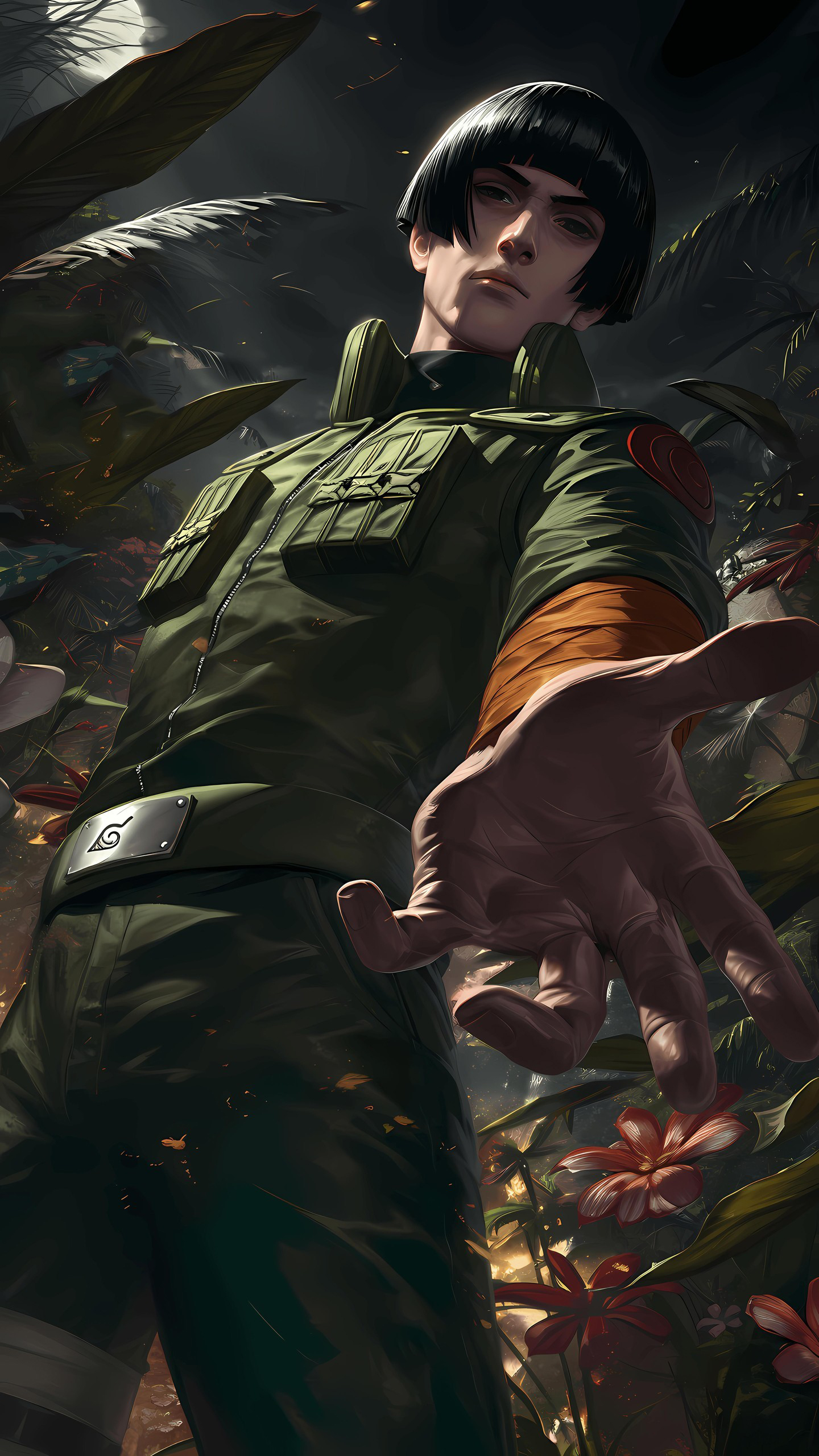 Naruto Anime Wallpaper - Rock Lee 手机壁纸