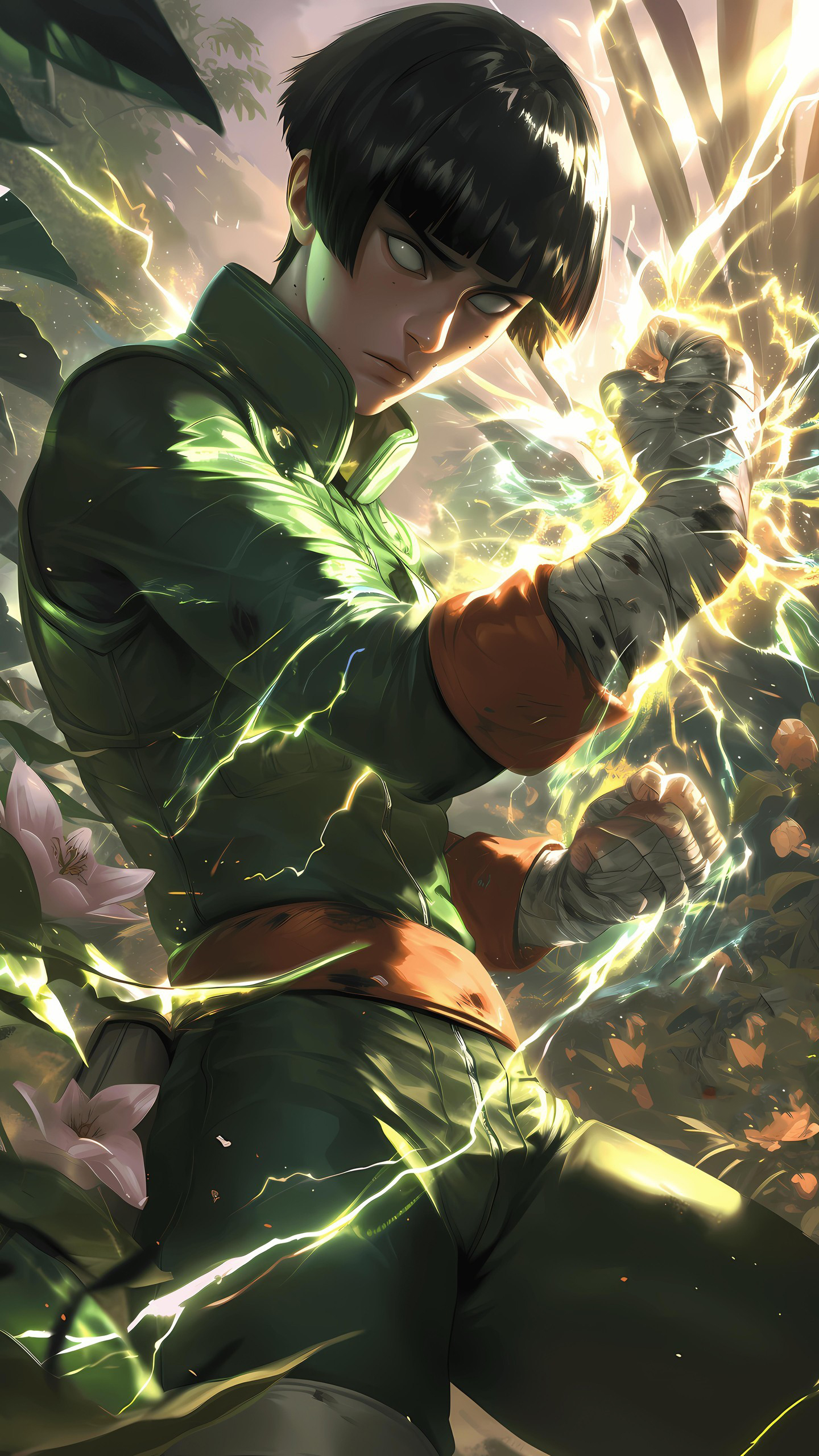 Naruto Anime Wallpaper - Rock Lee 手机壁纸