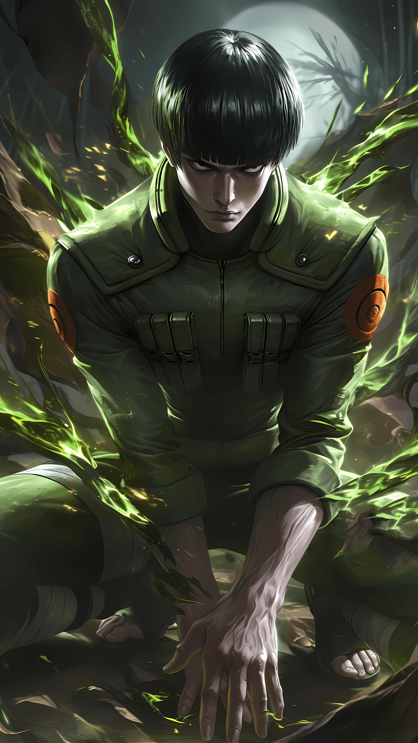 Naruto Anime Wallpaper - Rock Lee 手机壁纸