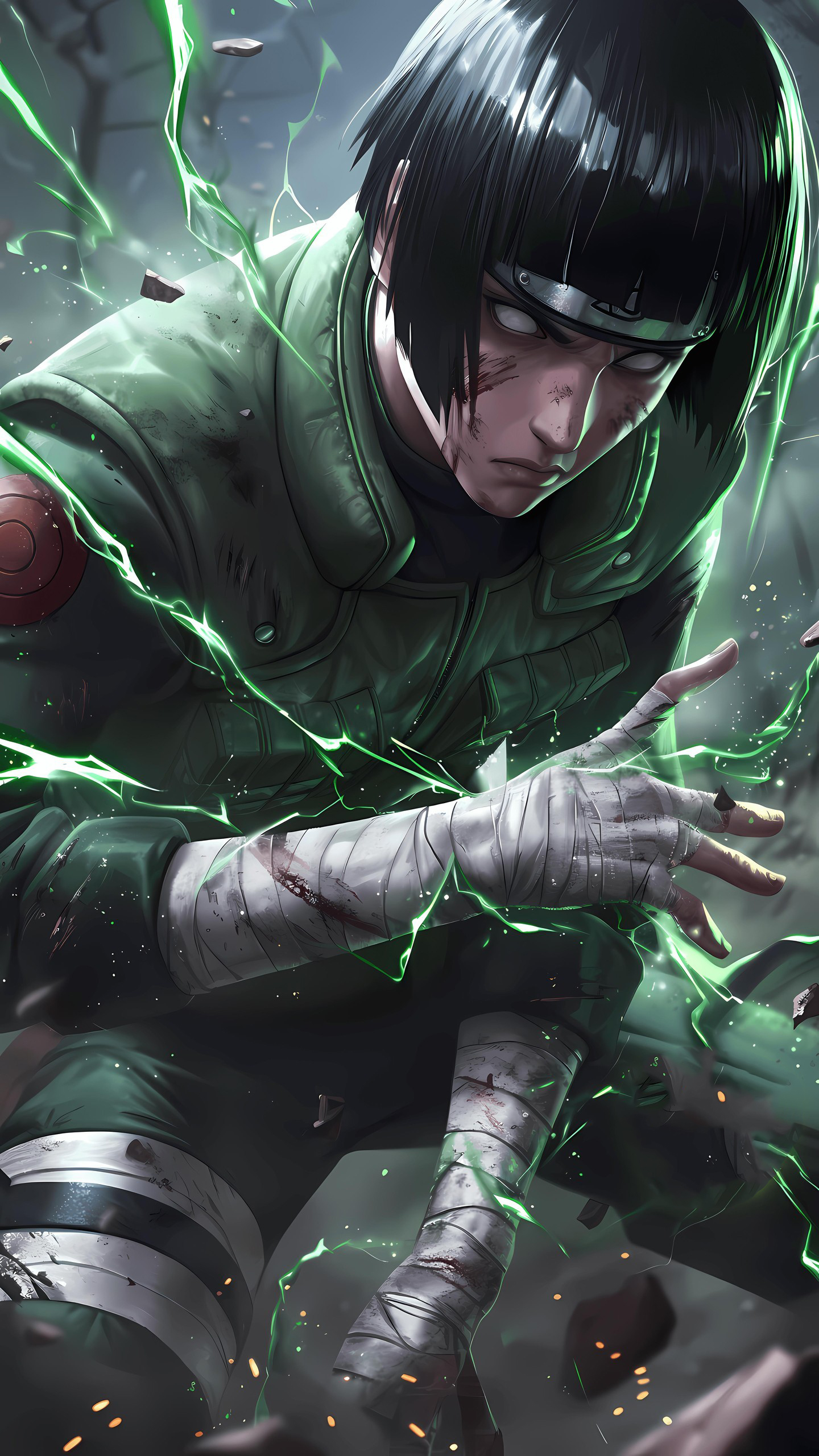 Naruto Anime Wallpaper - Rock Lee 手机壁纸