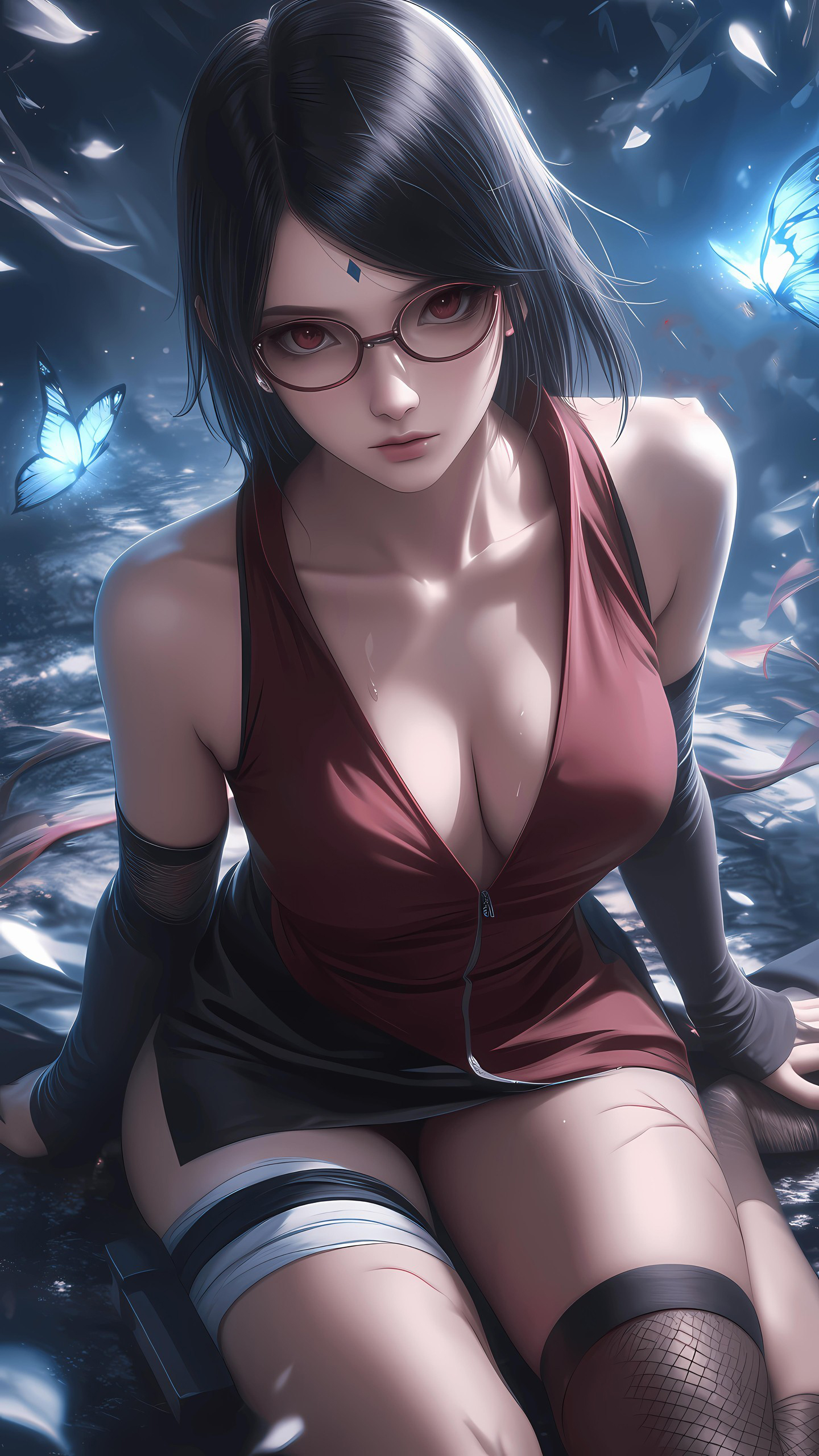 Naruto Anime Wallpaper - Sarada Uchiha 手机壁纸