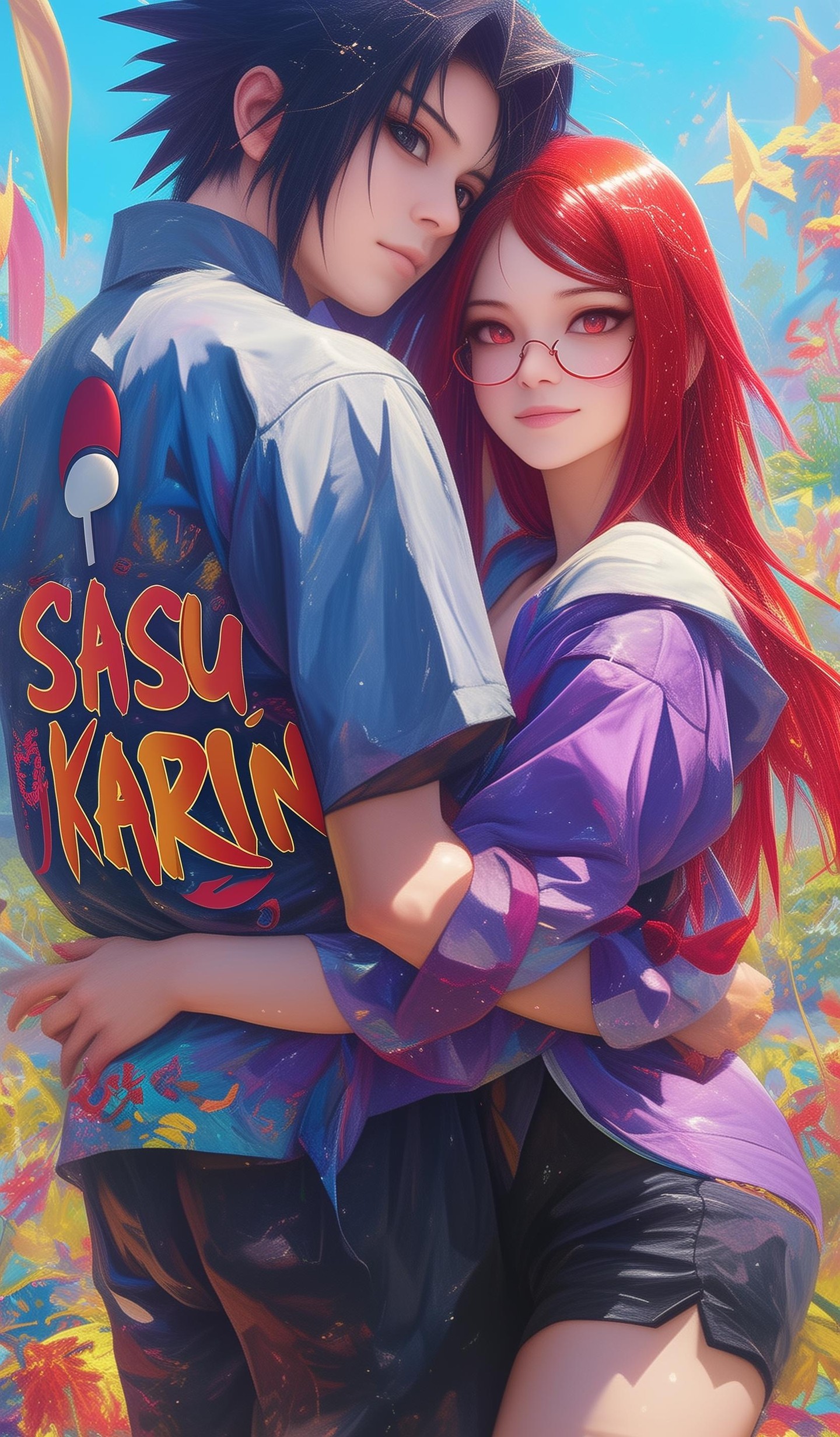 Naruto Anime Wallpaper - Sasuke And Karin mobile wallpaper