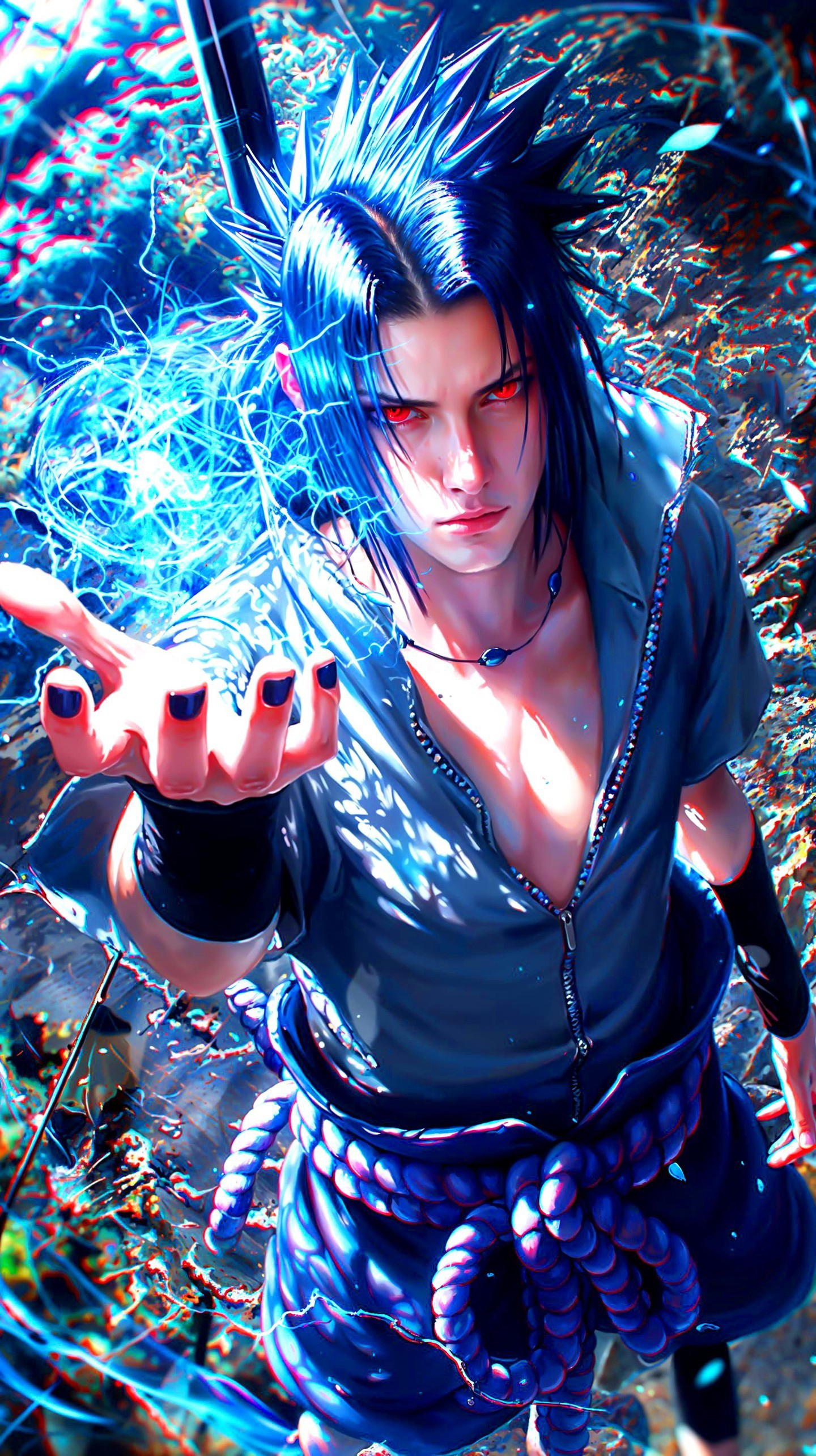 Naruto Anime Wallpaper - Sasuke Uchiha 手機桌布