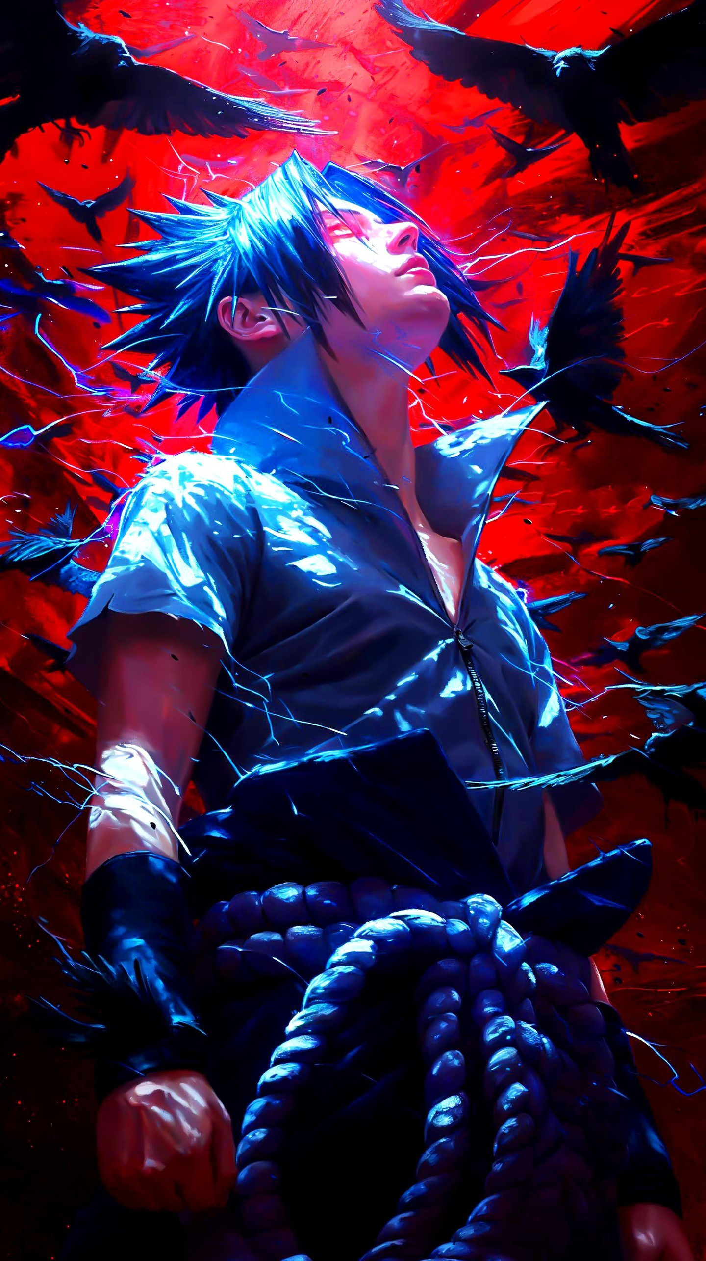 Naruto Anime Wallpaper - Sasuke Uchiha 手機桌布