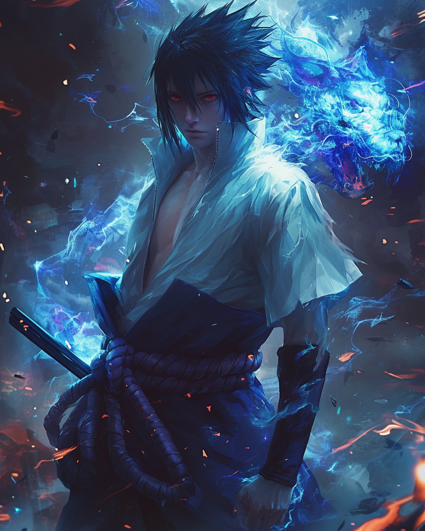 Naruto Anime Wallpaper - Sasuke Uchiha 手機桌布