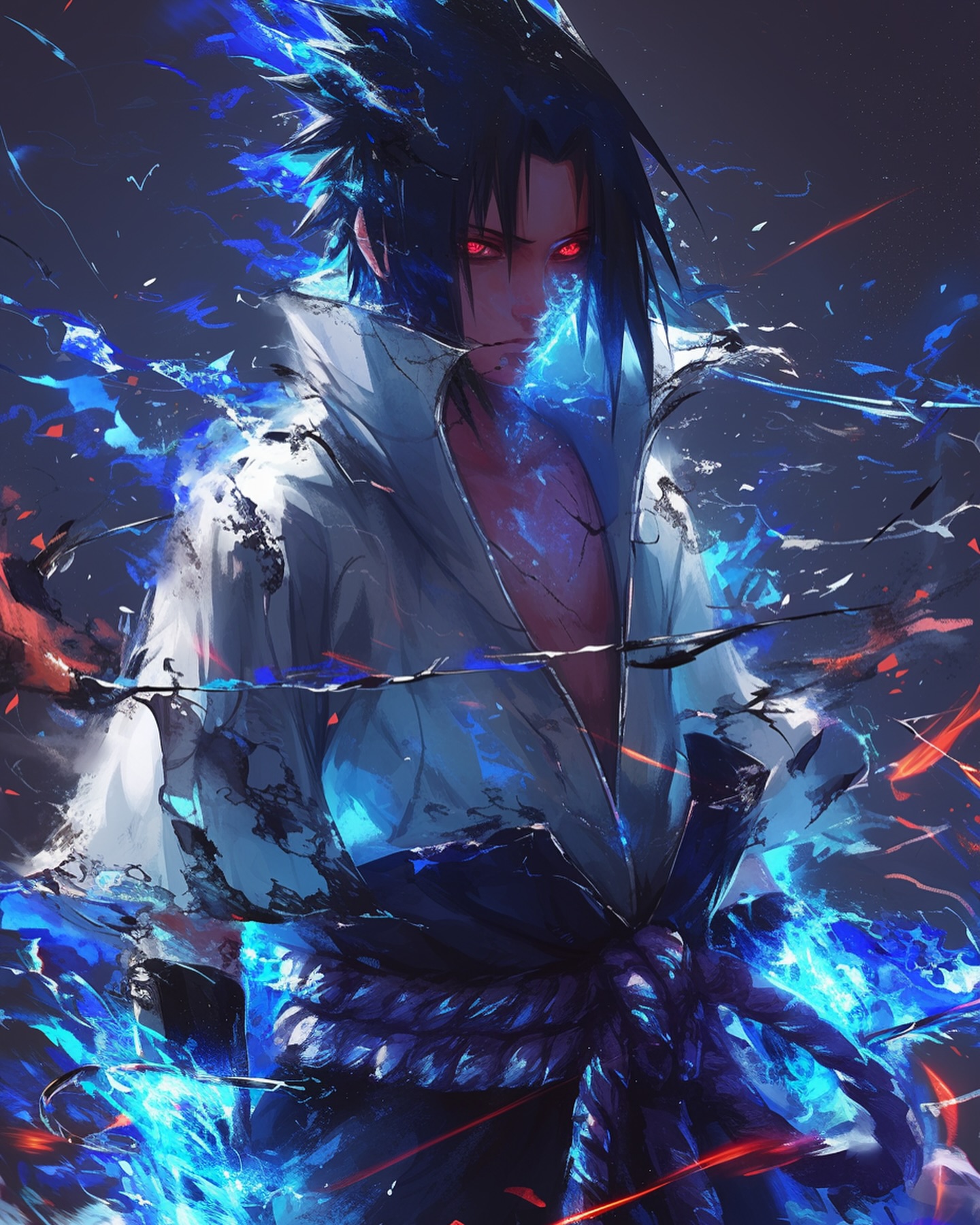 Naruto Anime Wallpaper - Sasuke Uchiha 手機桌布