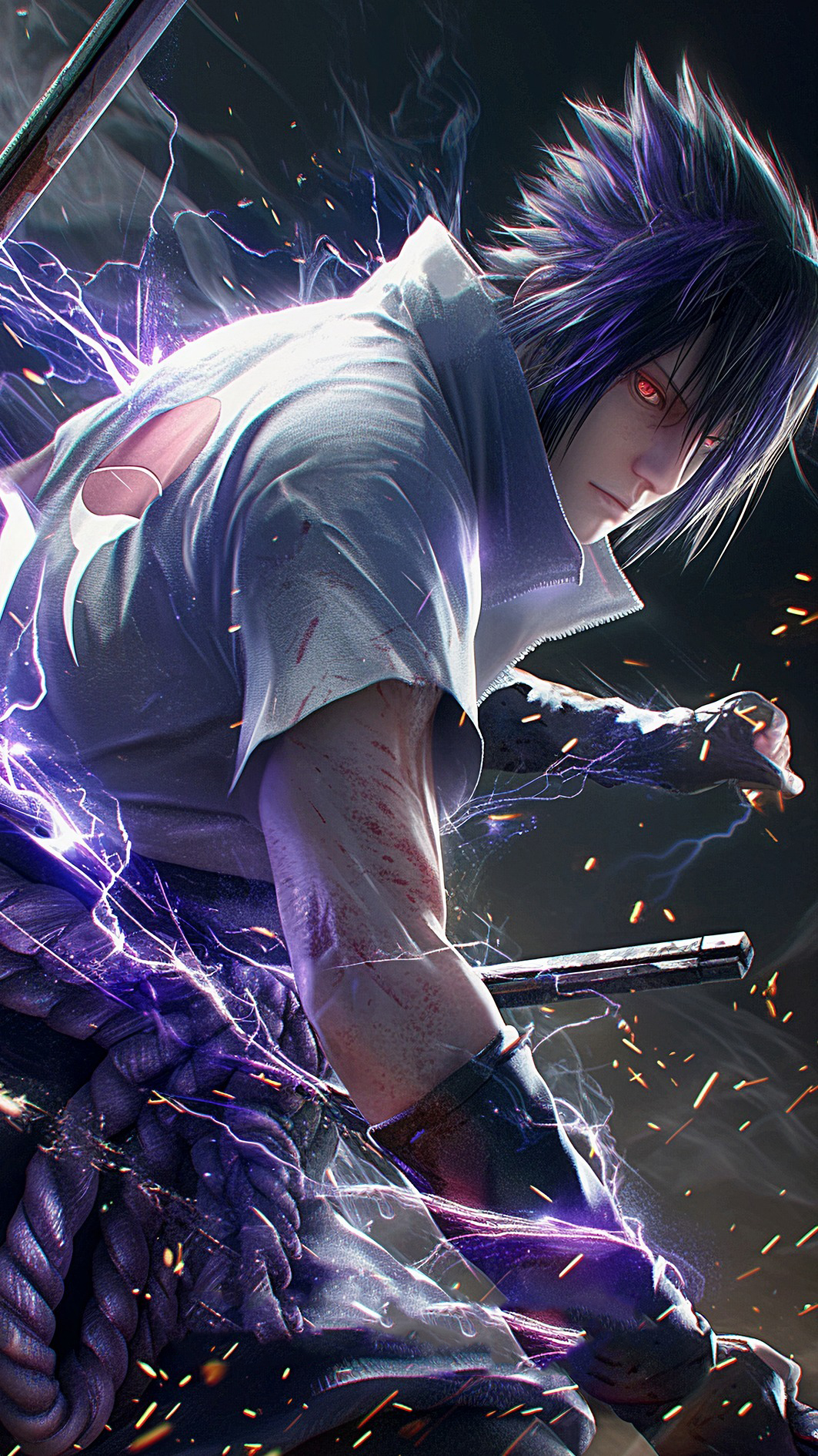 Naruto Anime Wallpaper - Sasuke Uchiha 手機桌布