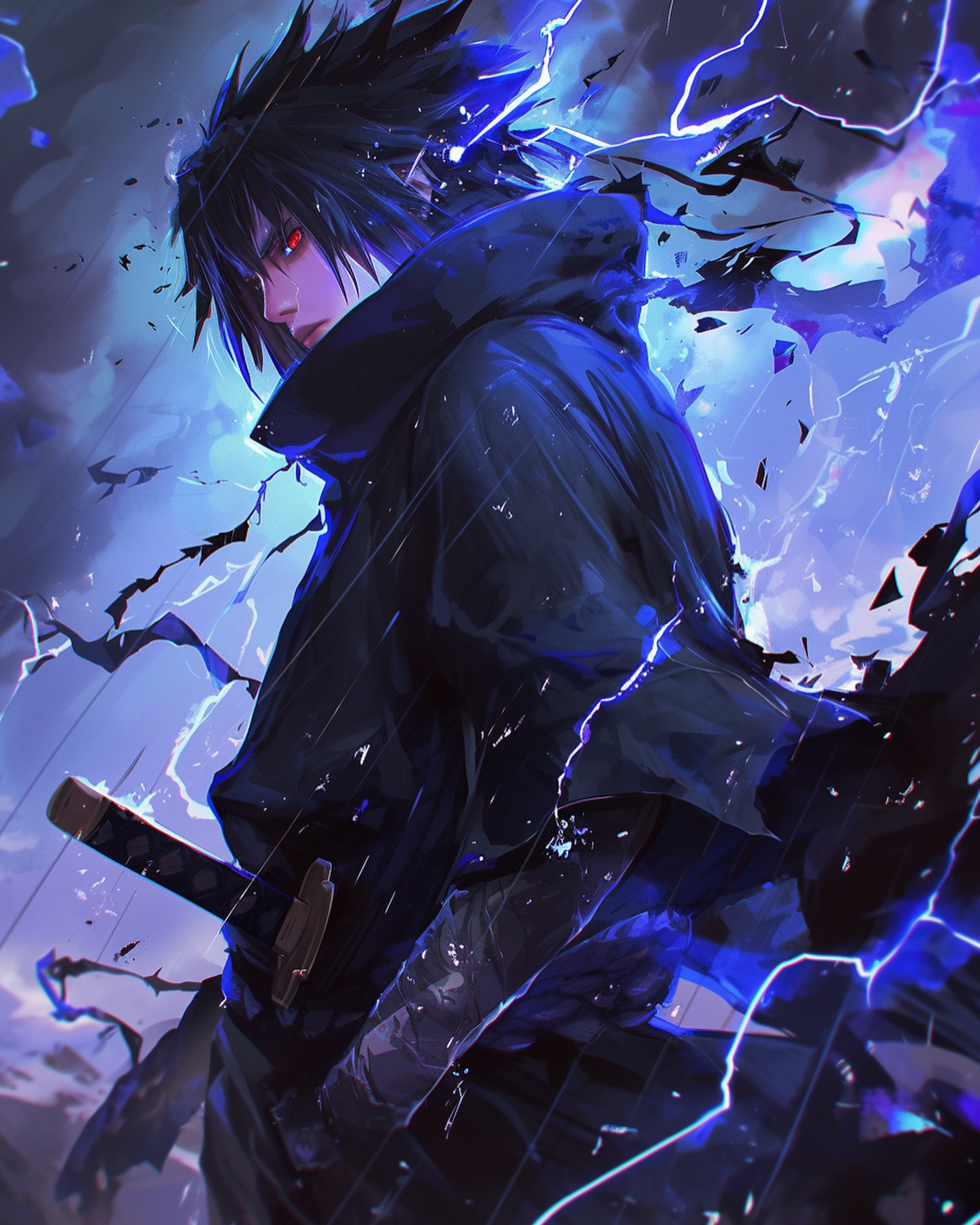 Naruto Anime Wallpaper - Sasuke Uchiha 手機桌布