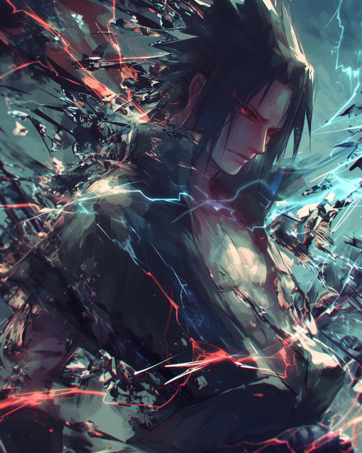 Naruto Anime Wallpaper - Sasuke Uchiha 手機桌布