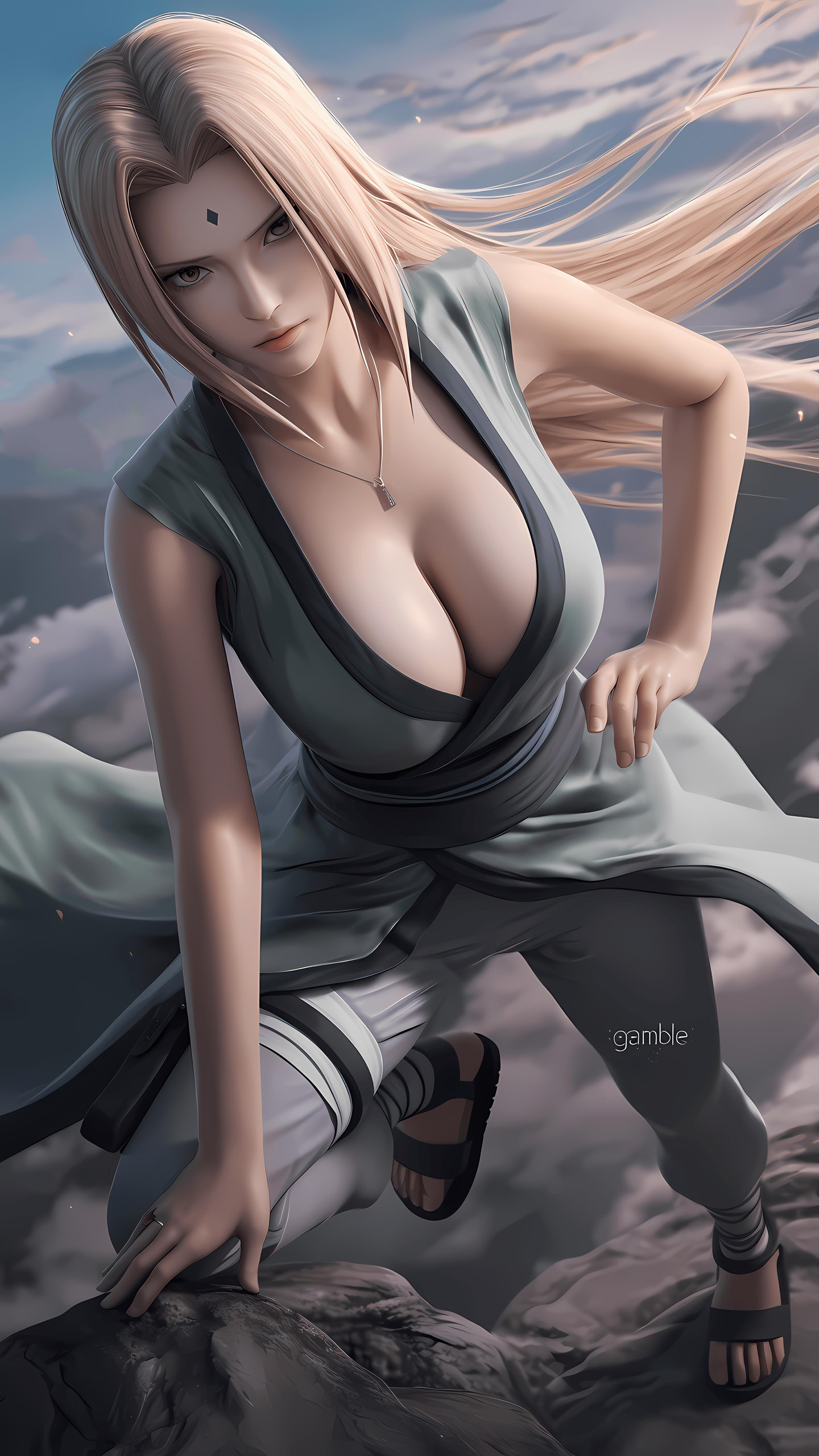 Naruto Anime Wallpaper - Tsunade Senju 手機桌布